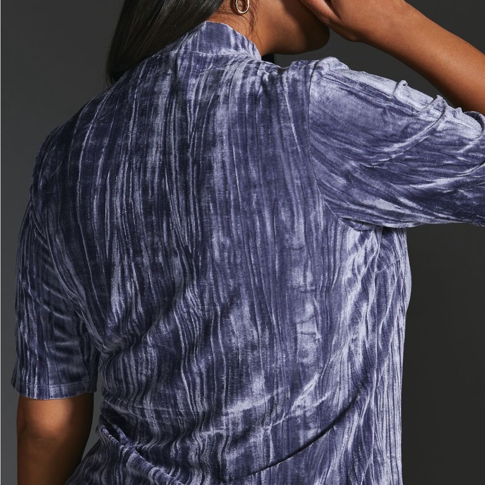 Anthropologie crushed velvet tee. Worn once, excellent condition! - Picture 7 of 11